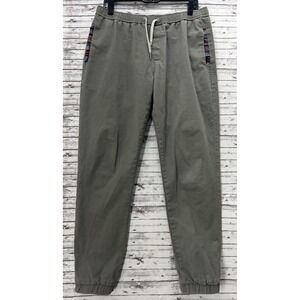 Wowie Pants Men's Large Rambler Jogger Gray Taper Fit Chino Stretch Lounge Aztec